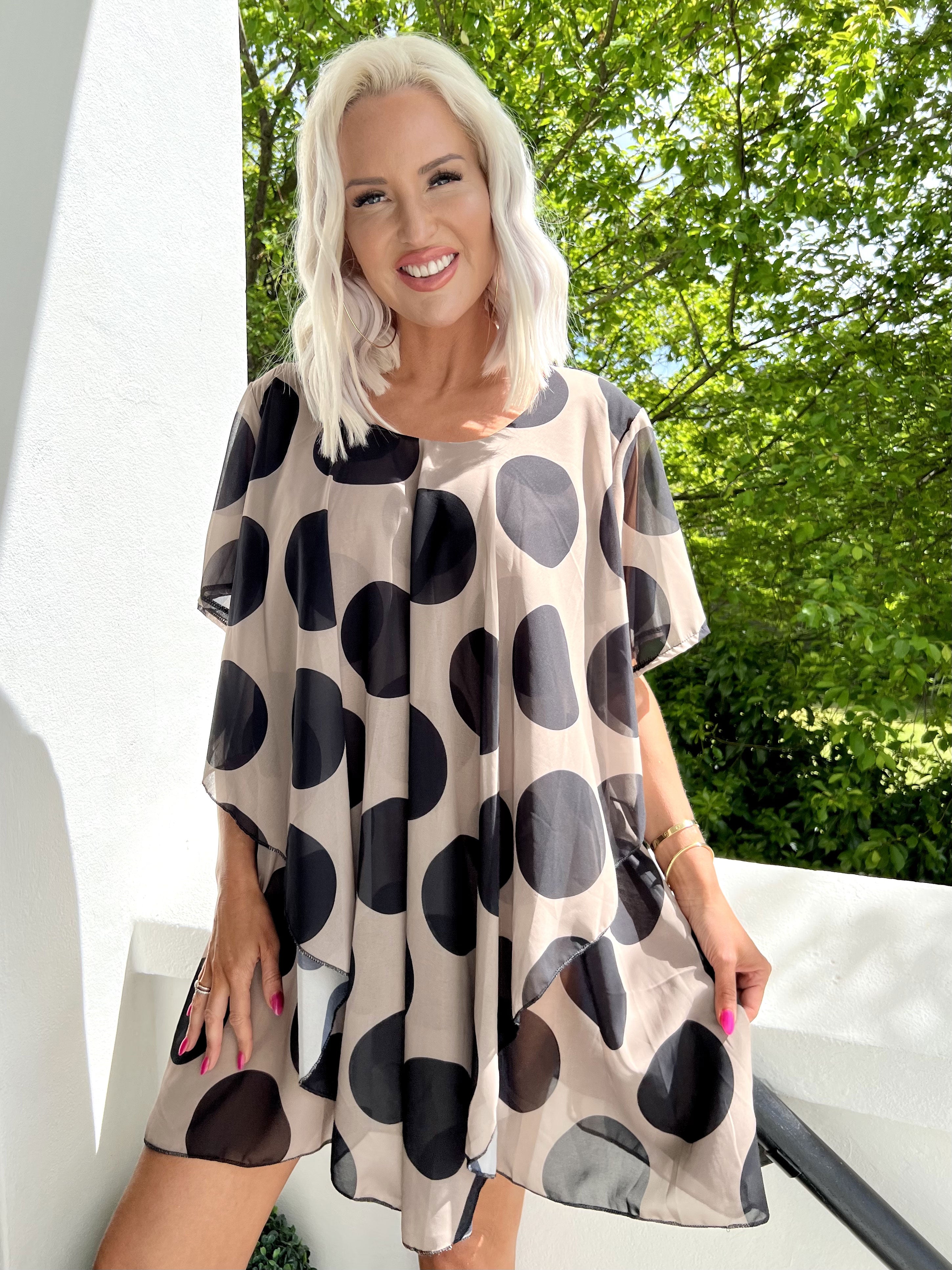 Wanda - Tunika klänning i chiffong